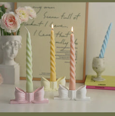 Ins Style Thin Spiral Long Rod Candle Scented Candle Aromatherapy Soy Wax Candles Wedding Birthday Candle Party Home Decoration