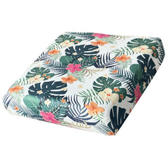 Tropical rainforest leaf printed milk silk sofa cover, elastic sofa cover, dust-proof and detachable sofa cover