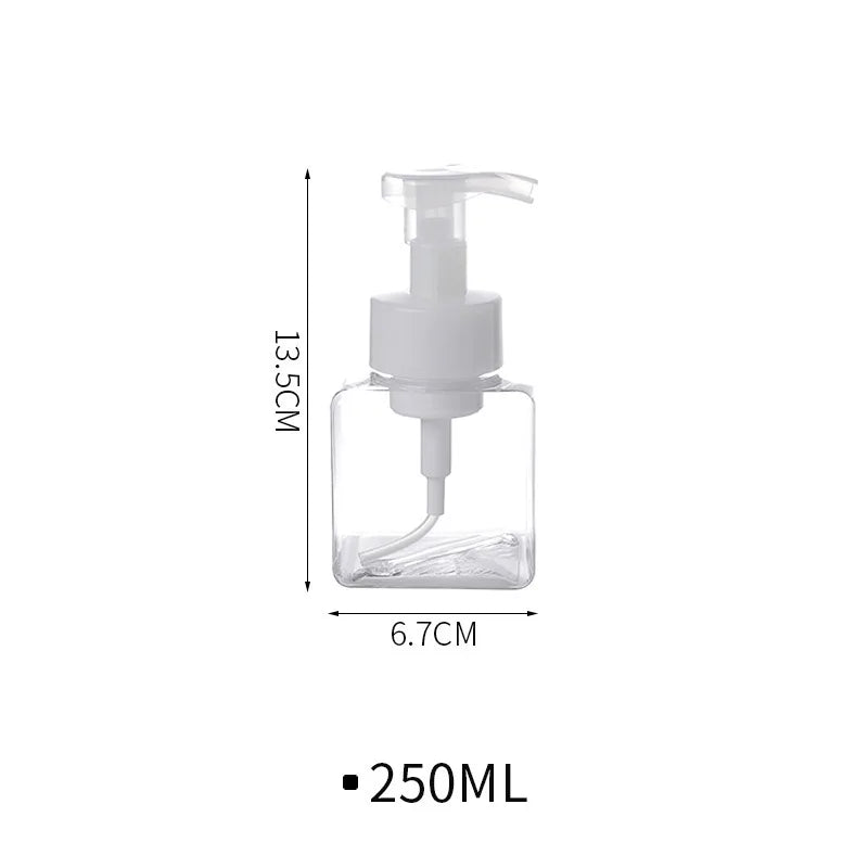 250ml/450ml Large Capacity Foam Bottles Dispenser Plastic Pump Bottles Mini Empty Soap Refillable Bottle Travel Shampoo Foaming