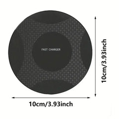 Wireless Charger Pad Stand Desktop Ultra-thin Mobile Phone Fast Charging Dock Station For iPhone 15 14 13 12 11 Samsung Xiaomi