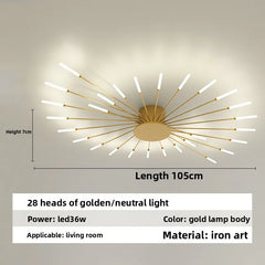 Nordic Ceiling Lighting for Living Room Bedroom Kitchen Led Ceiling Light Fixture Indoor Home Firework Decor Ceiling Lights