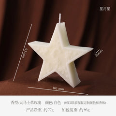 Ramadan Candles for Home Decoration Eid Mubarak Islamic Candle White Star Ramadan Decorative Candles