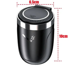 Universal Car Ashtray with LED Light Smokeless Aluminum Cup