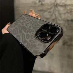 Luxury Leopard Print Phone Case For iPhone 11 12 13 14 15 16 17 Pro Max Plus Air Shockproof Bumber Cases Cover