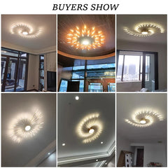 Creative Fan-shaped Rotating Living Room Light Lustre Home Decoration Bedroom LED Ceiling Lamp Modern Dining Room Pendant Lights