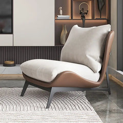Upholstered Single Corner Sofa Lounge Leisure Armless Lazy Chair Comfy Accent Chair for Living Room Bedroom Reading Room Recliner-Living Room Furniture