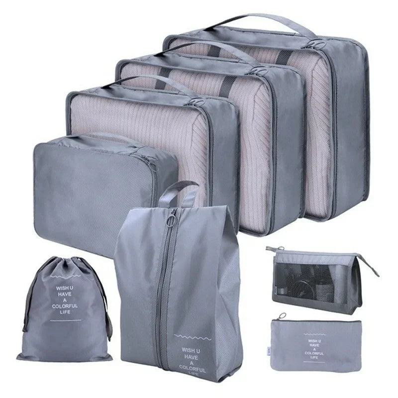 8PCS/Set Organizer Bags Luggage Suitcase Organizer Waterproof Wash Bag Clothes Storage for Travel Organizer Bags Accessories