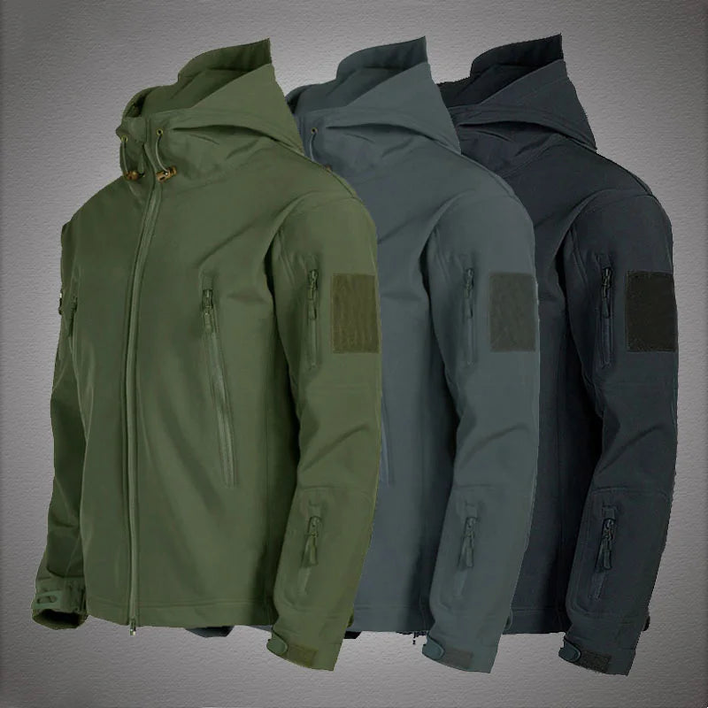 Men's Military Shark Skin Soft Shell Jackets Men Tactical Windproof Waterproof jacket men Army Combat Jackets Mens Hooded Bomber Coats