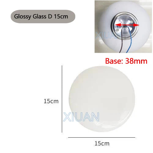 New Concealed Base Glass Wall Lamps French Bauhaus Milky White Round Ball Wall Light for Bedside Living Room Bathroom Mirror Dec