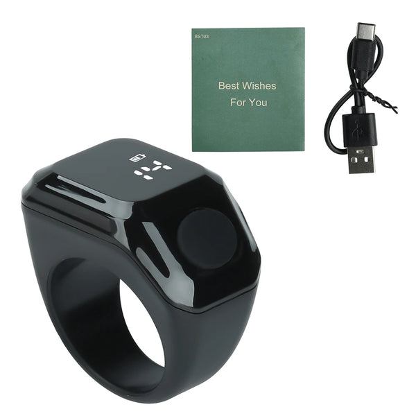 Smart App Ring Counter OLED Digital Display Bluetooth Counter Time Reminder Wearable Prayer Bead Counter