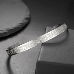 Dawapara Ayatul Kursi Quran Prayer Bangle Arbic Calligraphy Islamic Muslim Alhamdulillah Cuff Bracelet Stainless Steel Jewelry