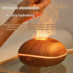 7 colores Fire Flame Wood grain aromatherapy machine humidifier Aroma Diffuser Air Ultrasonic Mist Maker Fogger Aroma Home Decor