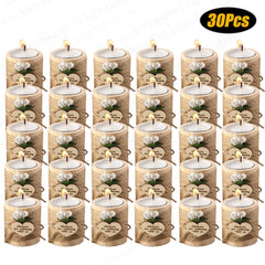 10-50Pcs Wedding Candles Favors for Guests Gift Wood Tealight Candle Holder Bulk Bridal Shower Tealight Holder Thank You Gifts Home Decor