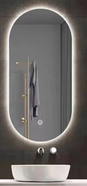 Oval Smart Mirror Defogging Bathroom Mirror with Light Led Vanity Mirror Wall Hanging Full Body Mirror Shower Mirror Spiegel