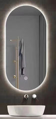 Oval Smart Mirror Defogging Bathroom Mirror with Light Led Vanity Mirror Wall Hanging Full Body Mirror Shower Mirror Spiegel