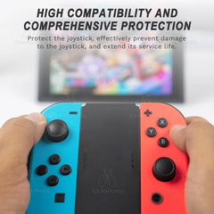 Joycon Joystick Replacement Cap for Switch/Switch Lite/Switch OLED Premium Thumb Grip Non-Slip Silicone Protective Cover - Black