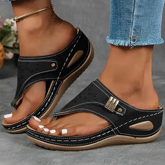 Customizable Solid Color Women's Slippers Summer New Round Head Thick Bottom Hollow Outer Wear Human Character Des