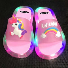 2023 Girl Slippers Children LED Kids Slippers Baby Bathroom Sandals Kids Shoes for Girl Boys Light Up Shoes Toddler