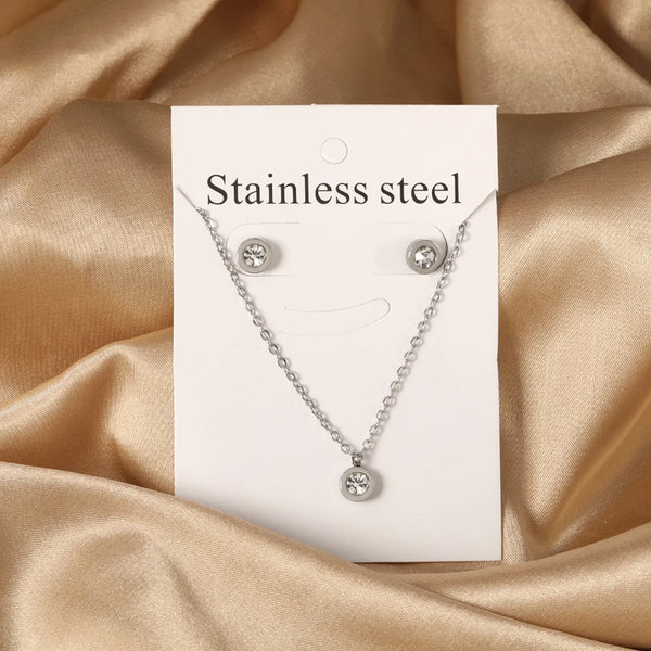 2PCS Stainless Steel Love Heart Pendant Necklaces – No Fade Jewelry Shipping Gold Color