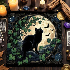 Divination Altar Cloth Civet Cat Tarot Tablecloth For Tarot Card Reading Decorative Voo-Polyester Oracle Card Mat