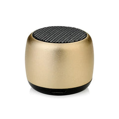Mini Bluetooth-compatible  Speaker Portable Intelligent One Drag Two Small Steel Cannon Metal Wireless Bluetooth Sound Subwoofer