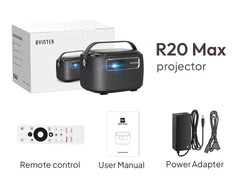 BYINTEK R20 Max Mini Projector 4K DLP Smart WiFi Android 11.0 LED 1080P Outdoor Home Theater Projectors With 15600mAh Battery