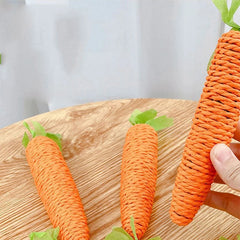 Cat Toy Carrot Pet Products Bite Resistant Paper Rope Scratcher Clean Teeth Interactive Play Cat Carrot Chew Toy for Cat