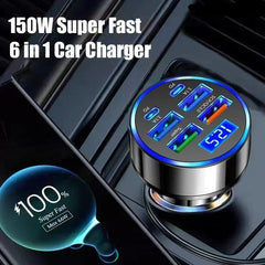 350W USB Car Charger PD QC3.0 USB C Car Phone Charger Type C Adapter for iPhone Samsung Huawei Xiaomi Quick Charge ﻿