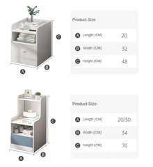 Modern Wooden Mini Nightstand with Drawer Storage