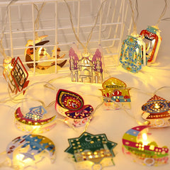 Ramadan Eid Mubarak LED Moon Star String Lights 2026
