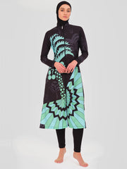 3PCS/Set Muslim Modest Burkini Femmes Swimwear Long Women Waterproof Swimming Suit Long Sleeve Swimsuit Hijab, Top, Pant