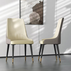 LUVODI PU Leather Dining Chairs with Arms Modern Kitchen Dining Chairs with Metal Legs for Hotels,Restaurants,Apartments Kitchen & Dining Furniture
