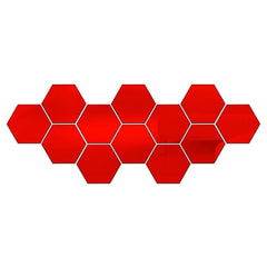 Hexagon Acrylic 3D Mirror Wall Stickers – DIY Decor Set