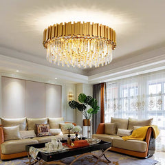 Luxury Crystal LED Ceiling Lamp Modern Gold Silver Living Room Chandelier Home Decoration Dining Room Pendant Lights
