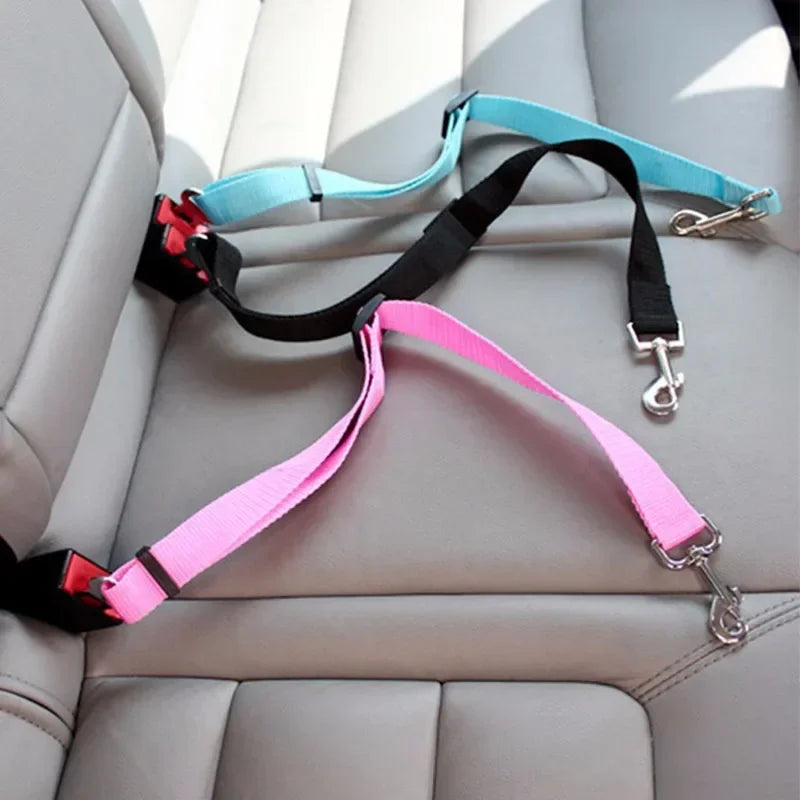 Adjustable Pet Cat Dog Car Seat  Belt Pet Seat Vehicle Dog Harness Lead Clip Safety Lever Traction Dog Collars Dog Accessoires Pet Shop