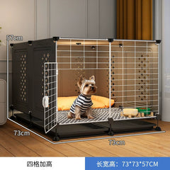 Pet Shop Small Medium Dog Cage for Teddy Bichon Pet House with Sleeping Area One Room One Toilet Design for Puppies Removable Tray Kennel