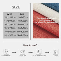 Brand B-BOY LONDON Cushion Cover Natural Linen Organic Fabric Double-Sided Printing Sofa Home Decor Breathable Environmentally