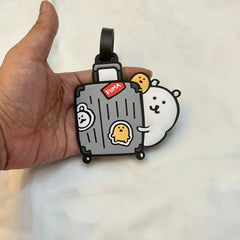 Cartoon Anime Self-depreing Bear Nagano Lage Tag Cute Bag Tag Travel Suitcase Che-in Board Portable Outdoor Gear