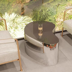Metal Industrial Coffee Table Aesthetic Unique Minimalist Designer Side Table Modern Luxury Mesa Auxiliar Postmodern Living Room Furniture