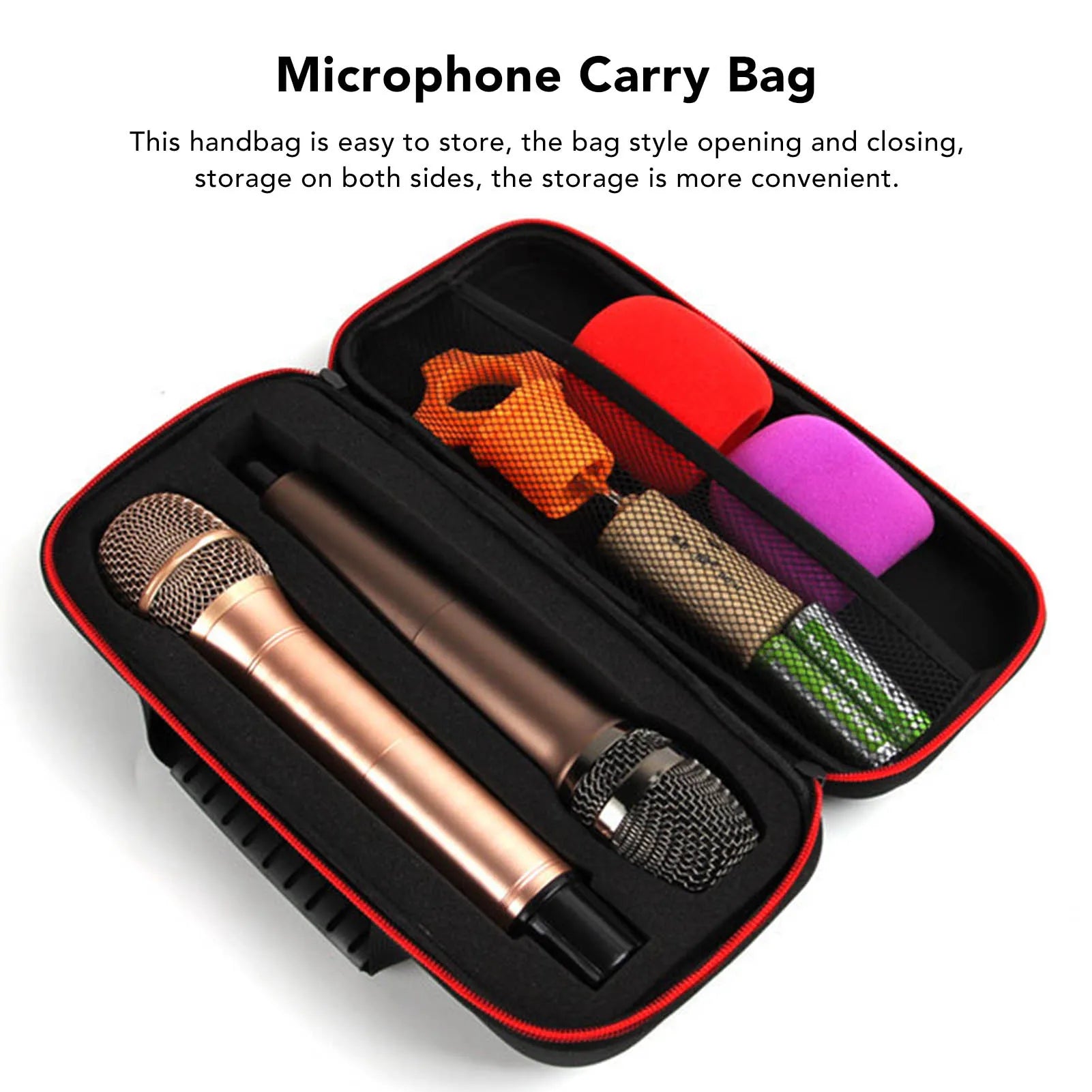 Microphone Carry Bag Microphone Storage Box Shockproof Drop Proof EVA  Bag Wireless Microphone Case Microphone Storage Box