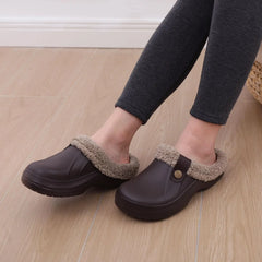 Asgard Winter Fur Furry Slippers For Men Outdoor Fashion Waterproof Plush Cotton Slippers Indoor Warm Cozy Non-slip Home Shoes