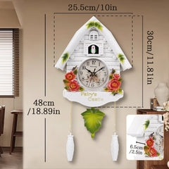 Cuckoo Wall Clock Europeanstyle Creativity Wall-Mounted Clock On-time Time Reminder For Livingroom Home Children Room Decoration