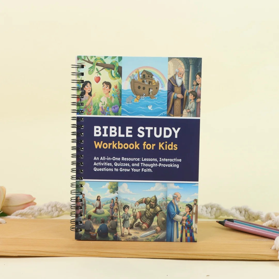 Bible Study Workbook for Kids Notbook: Lessons , Activities, Quizzes, and Questions to Deepen Your Faith (Spiral Bound) NotBook