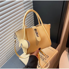 Fashion Leather Tote Bag – Versatile Casual Commuter Bag