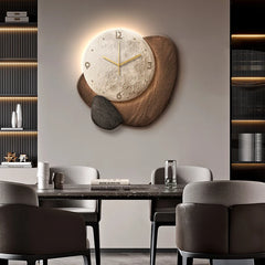 Restaurant clock wall decoration painting creative 3D high-end feeling living room clock table wall clock Home Decor