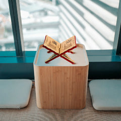20Cm Quran Bookshelf Eid Bible Decorative Desktop ganizer Wooden Bookcase Storage Rack Design Home Decoration Gift For