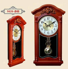 Large 3D Wall Cloc, Vintage European Pendulum Clock, Retro Modern Design Living Room and Farmhouse Decor Home Timepiece