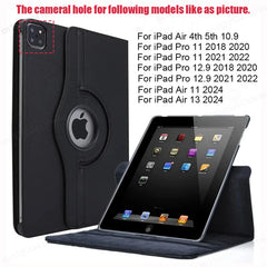 For iPad 2 3 4 Case 360 Rotating Stand Tablet Cover For iPad Air 1 2 3 4 5 10.9 Pro 11 9.7 5th 6th 10.2 7th 8th 9th 10th Cases
