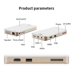 Smartldea Newest Arrive HD Mini Smart DLP 4K Projector Android 13.0 5G WiFi BT Build-in Speaker Battery Pocket Phone Projectors