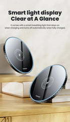 Toocki 15W Wireless Charger Pad Fast Wireless Charging Station for iPhone 15 14 13 12 Samsung Galaxy S23 S22 S21 S20 Airpods